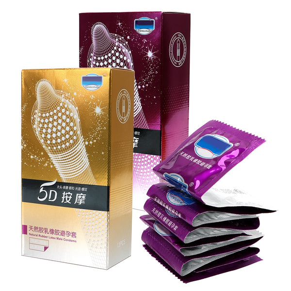 5D Thread Ribbed G Point Latex Condoms