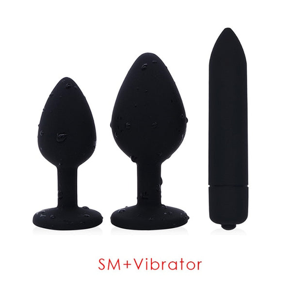 Silicone Anal Plug and 10 Speed Bullet Vibrator Kits