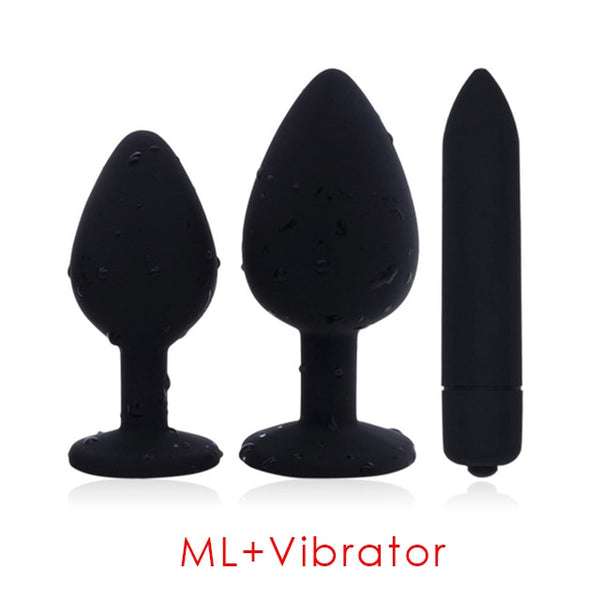 Silicone Anal Plug and 10 Speed Bullet Vibrator Kits