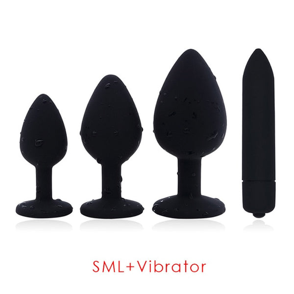 Silicone Anal Plug and 10 Speed Bullet Vibrator Kits