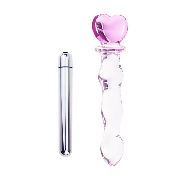 Crystal Butt Plug and Bullet Vibrator Set