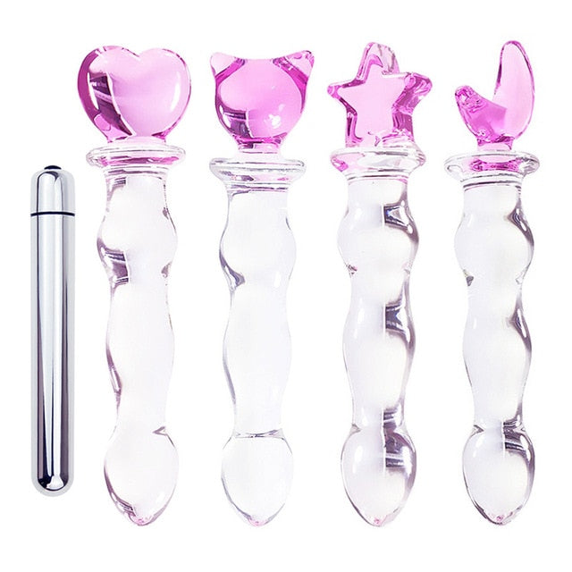 Crystal Butt Plug and Bullet Vibrator Set