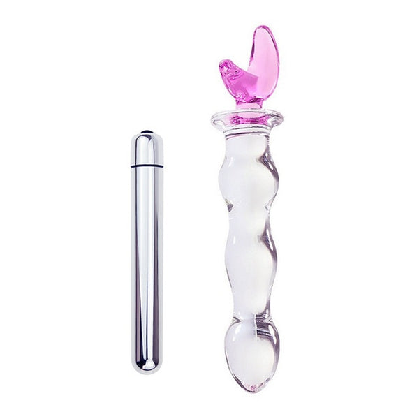 Crystal Butt Plug and Bullet Vibrator Set