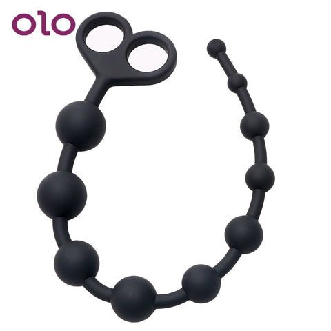 Silicone Black Anal Beads for Beginner