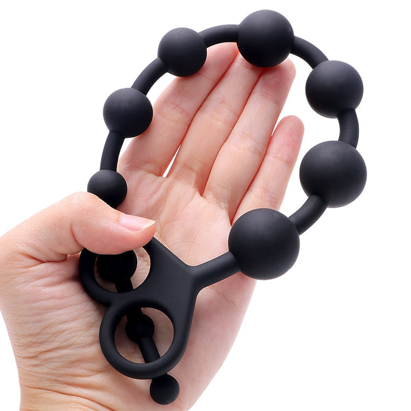 Silicone Black Anal Beads for Beginner