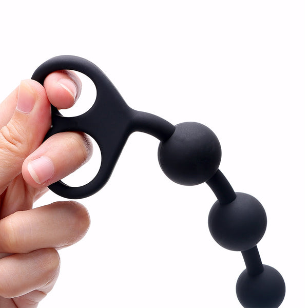 Silicone Black Anal Beads for Beginner